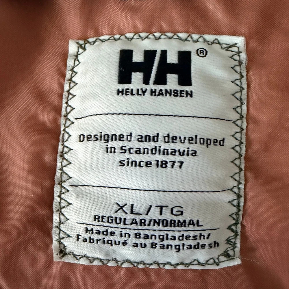 HELLY HANSEN Women’s Hooded Gray Striped Rain Utility Jacket Sz XL